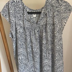 Navy and white GAP blouse